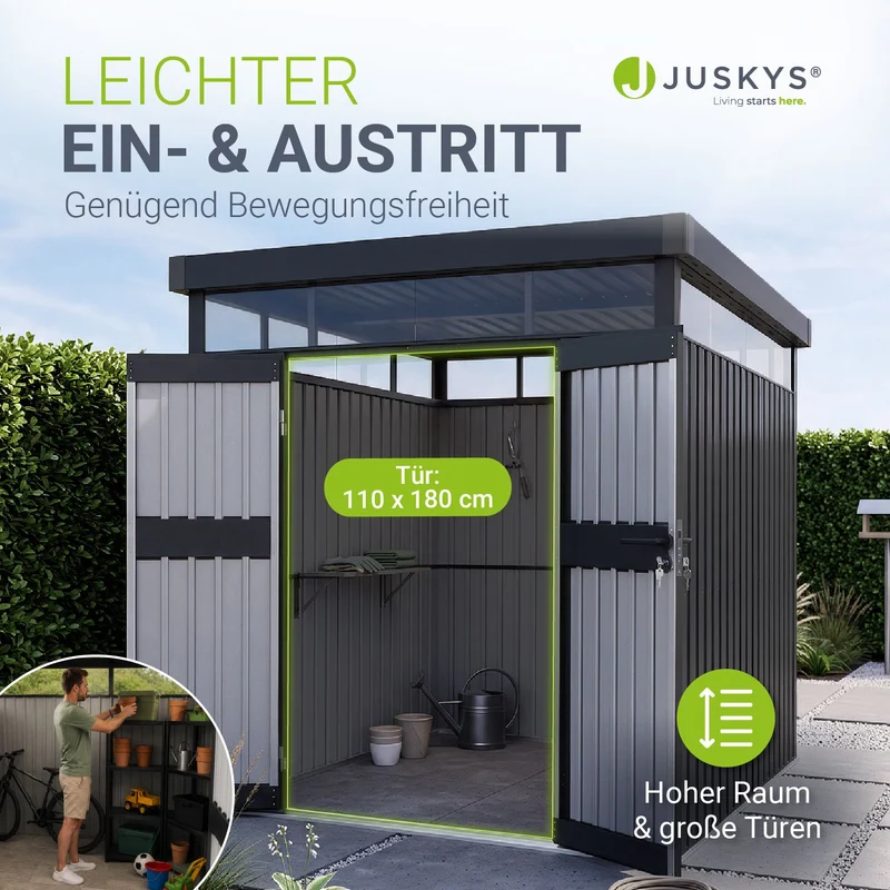 Abri de jardin en métal Lucerne
