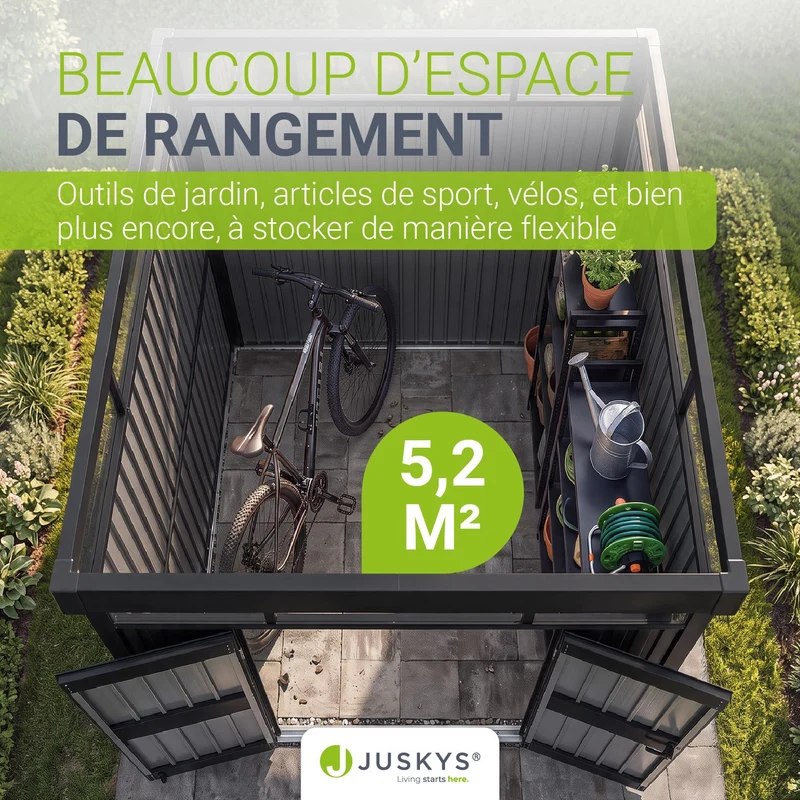 Abri de jardin en métal Lucerne