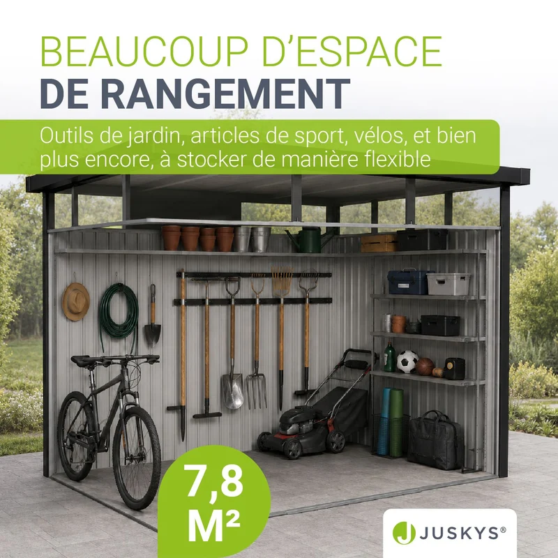Abri de jardin en métal Lucerne