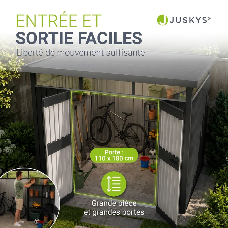 Abri de jardin en métal Lucerne