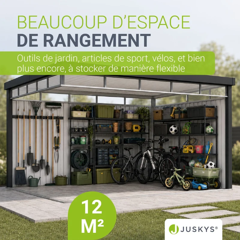 Abri de jardin en métal Lucerne