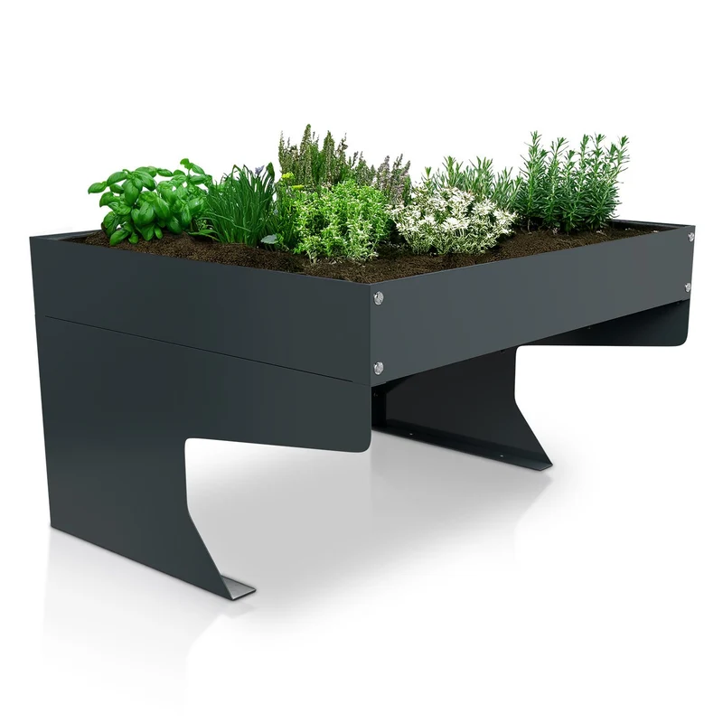 Abri robot tondeuse avec jardinière