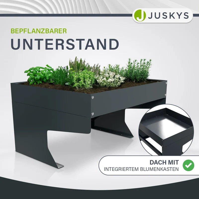 Abri robot tondeuse avec jardinière