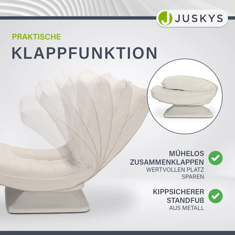 Fauteuil relax Korsika en velours côtelé