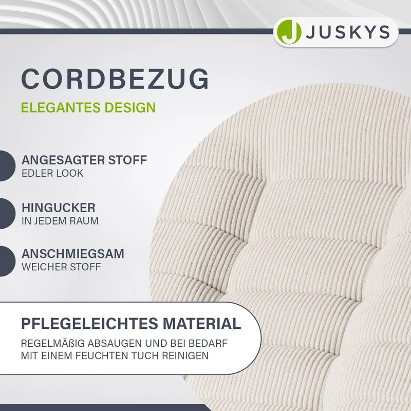 Fauteuil relax Korsika en velours côtelé