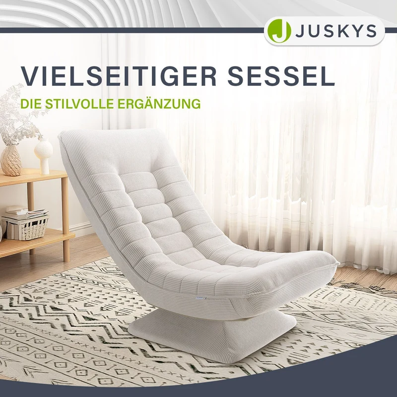 Fauteuil relax Korsika en velours côtelé