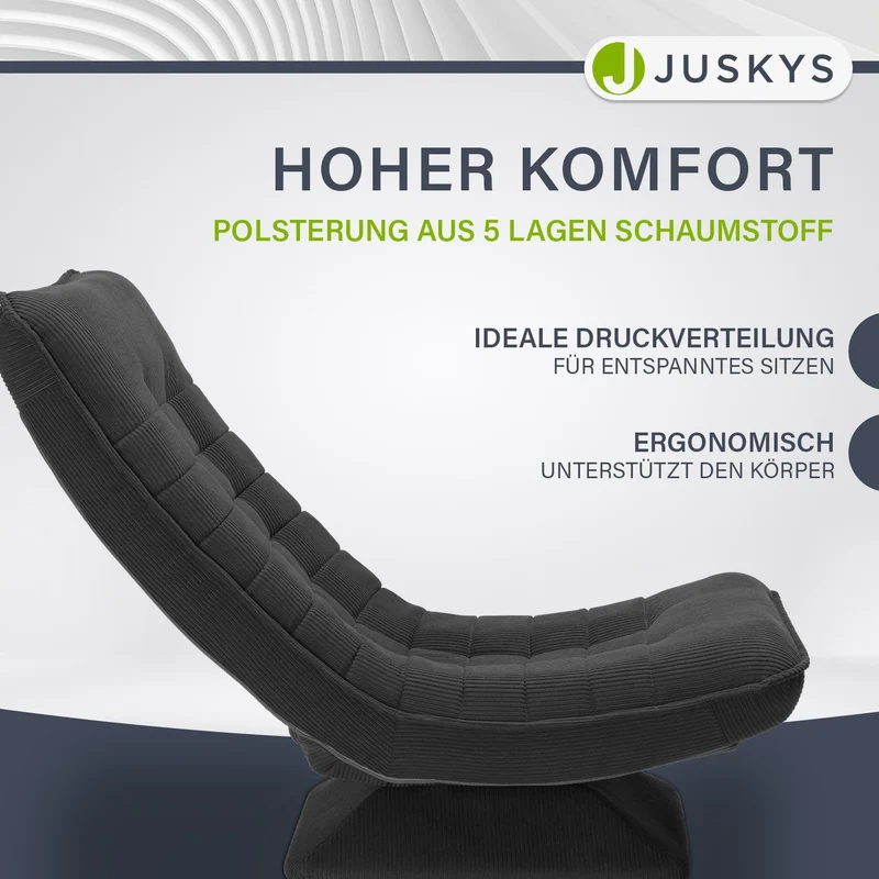 Fauteuil relax Korsika en velours côtelé