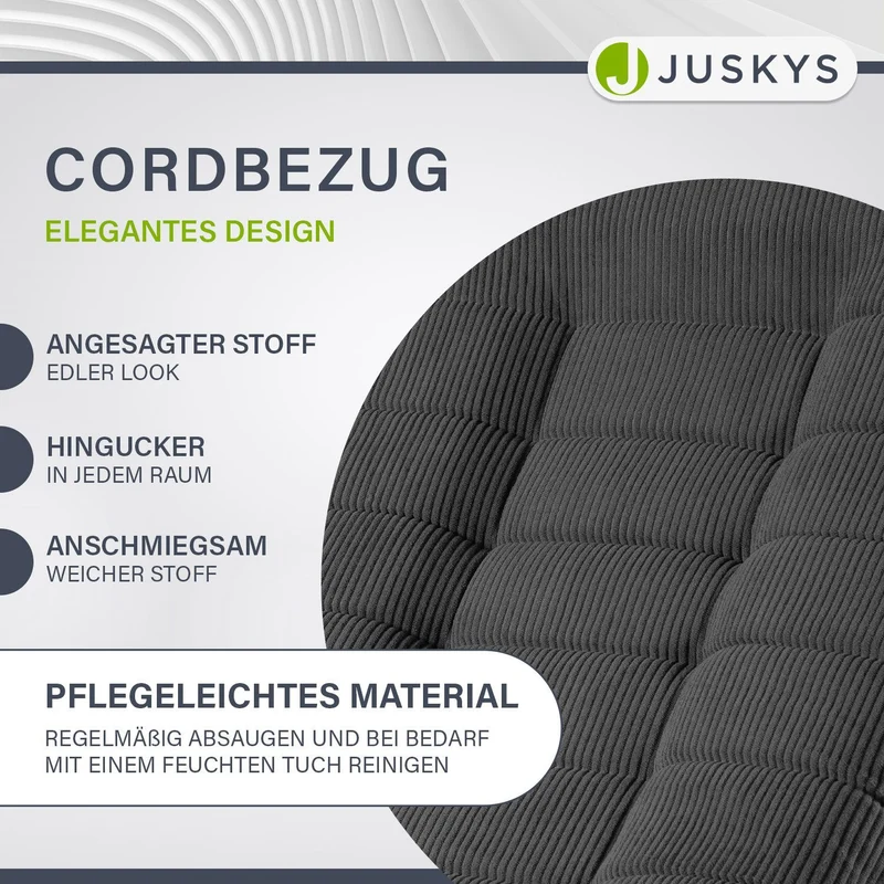 Fauteuil relax Korsika en velours côtelé