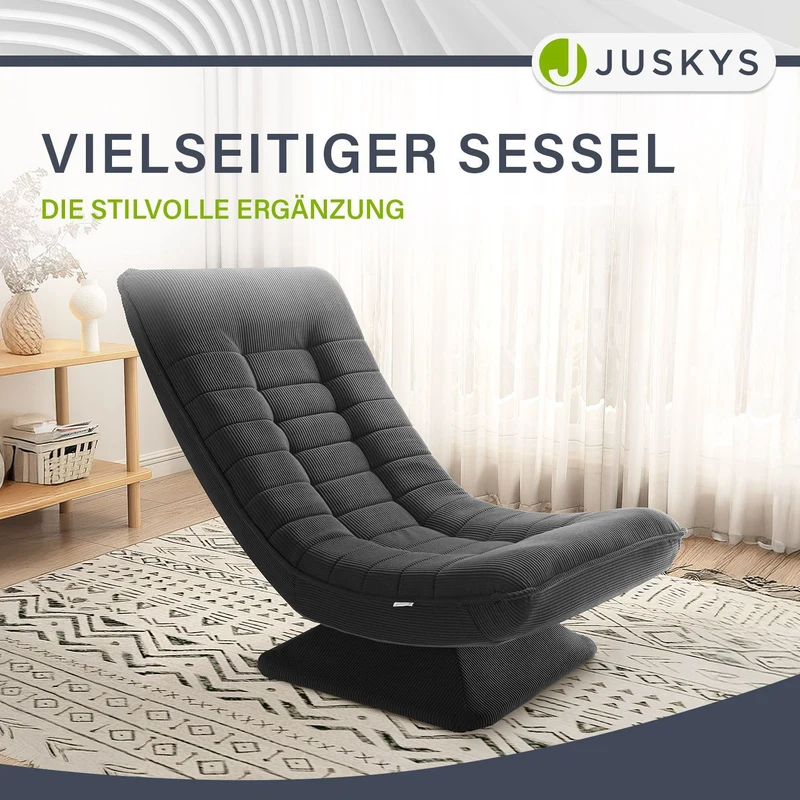 Fauteuil relax Korsika en velours côtelé