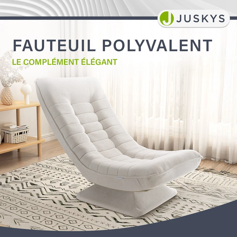 Fauteuil relax Korsika en velours côtelé