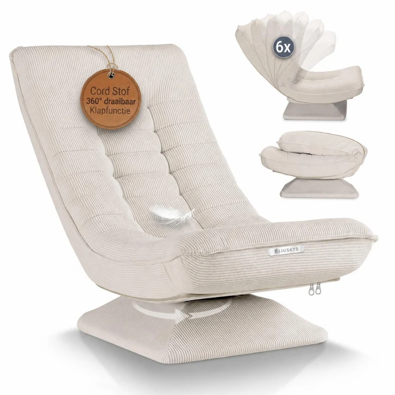 Fauteuil relax Korsika en velours côtelé