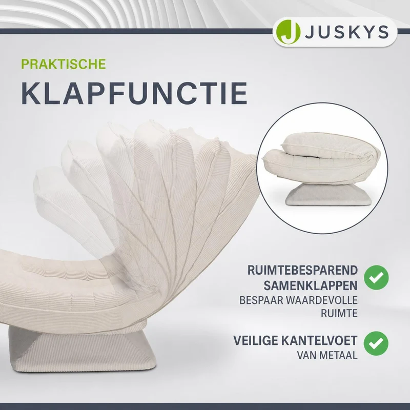 Fauteuil relax Korsika en velours côtelé