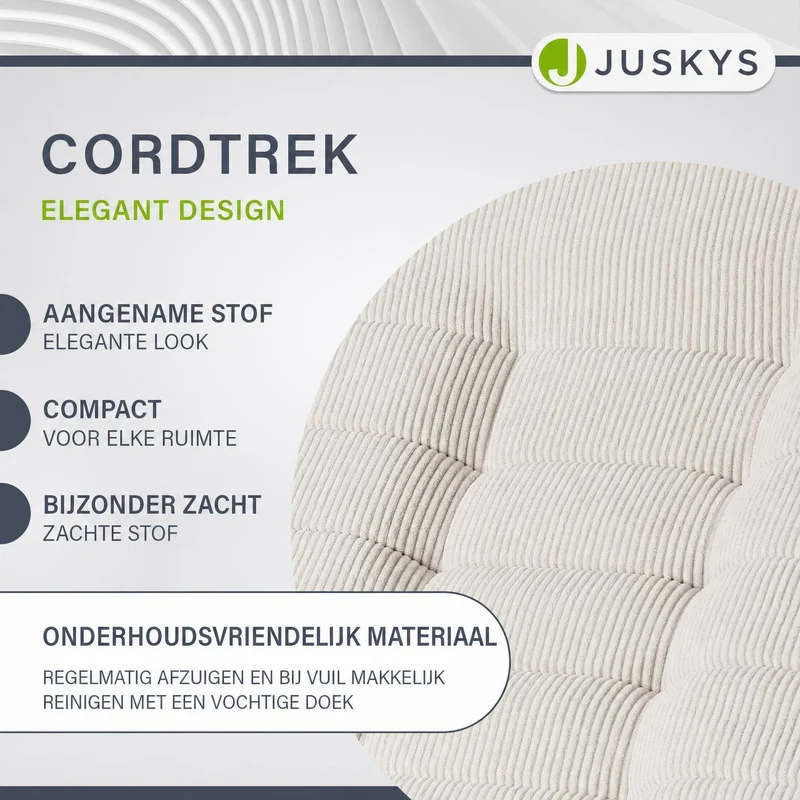 Fauteuil relax Korsika en velours côtelé