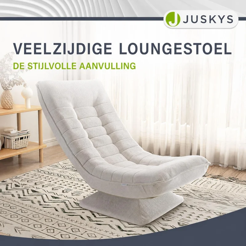 Fauteuil relax Korsika en velours côtelé
