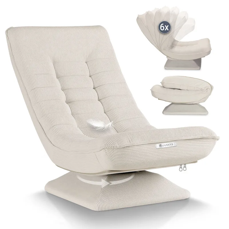 Fauteuil relax Korsika en velours côtelé