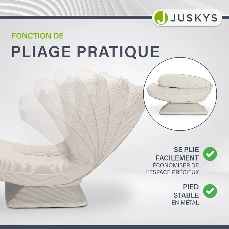 Fauteuil relax Korsika en velours côtelé