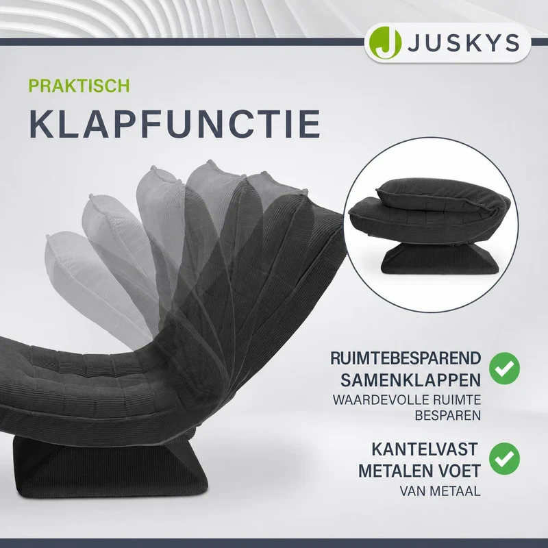 Fauteuil relax Korsika en velours côtelé