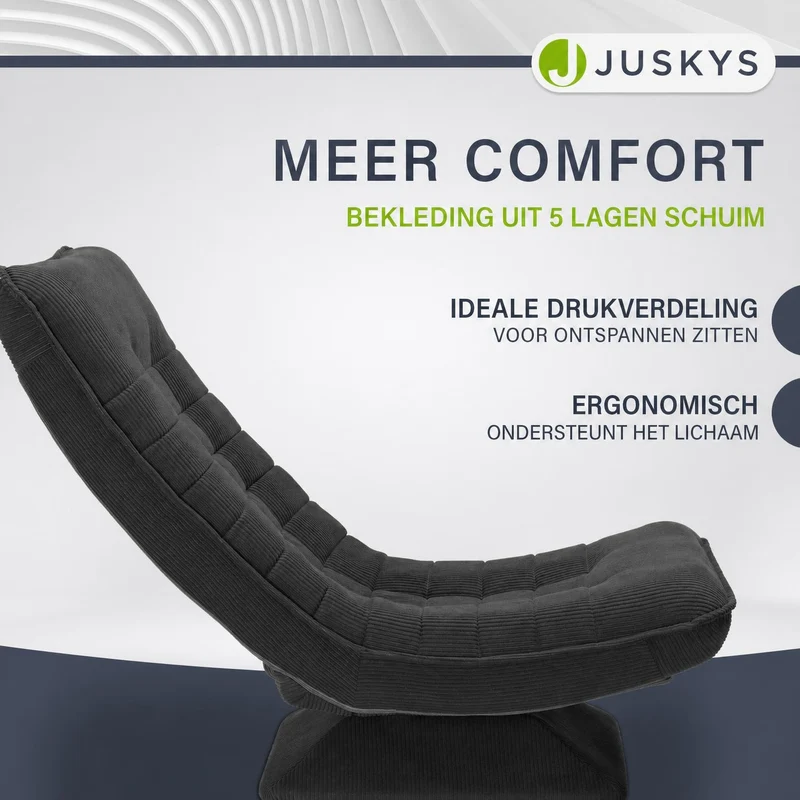 Fauteuil relax Korsika en velours côtelé