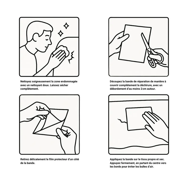 Kit de réparation pour bâche PVC