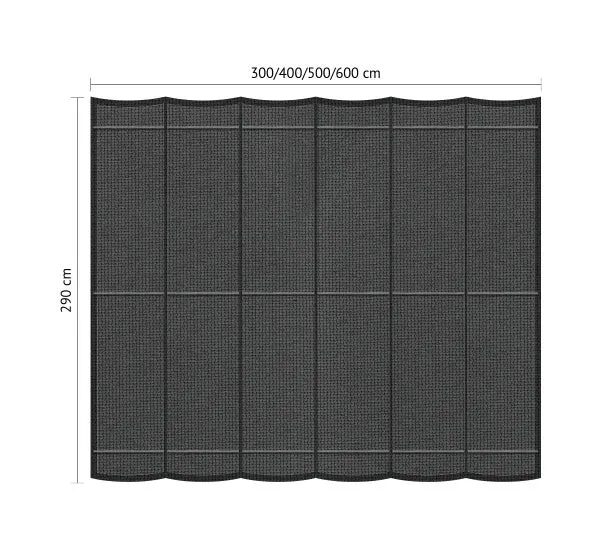 Voile d’ombrage Harmonica Carbon Black