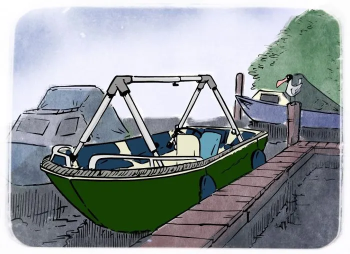 Cadre de support tendeur pour bâche de bateau