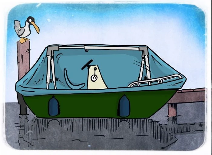 Cadre de support tendeur pour bâche de bateau