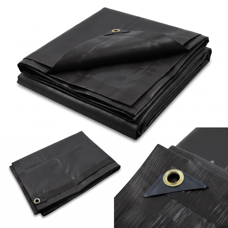 Bâche PVC 600 g/m² – Bâche de protection – Bâche de chantier – Noire