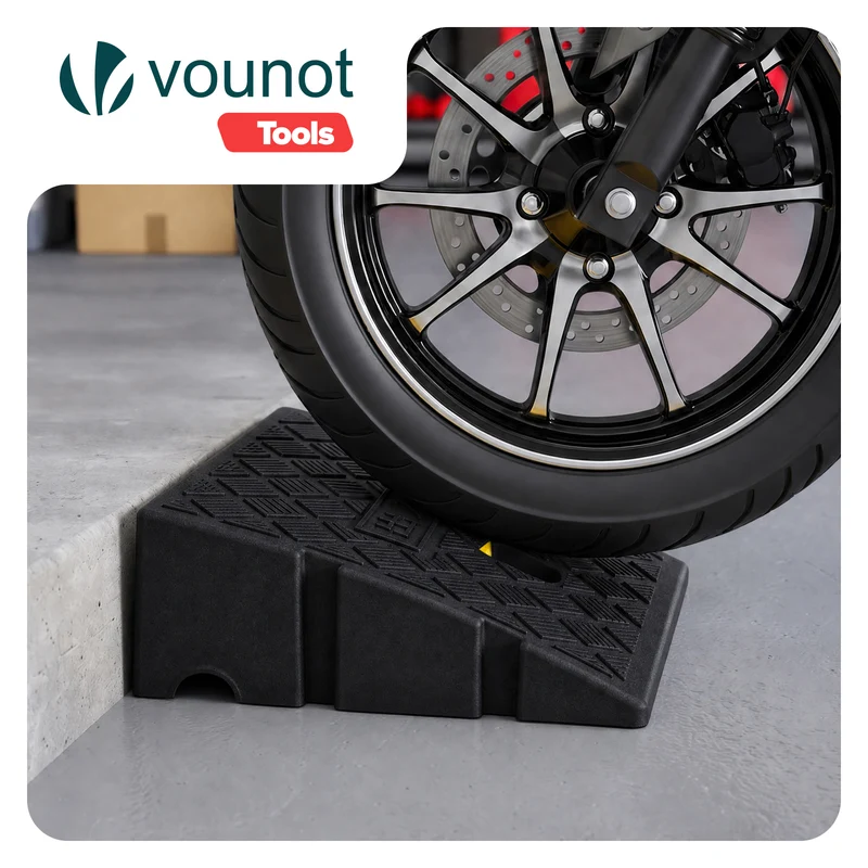 Lot de 2 Rampes de Trottoir en Polypropylene 25x27x11 cm Noir