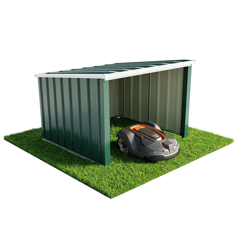 Abri robot tondeuse garage metal 78×92×62 cm vert