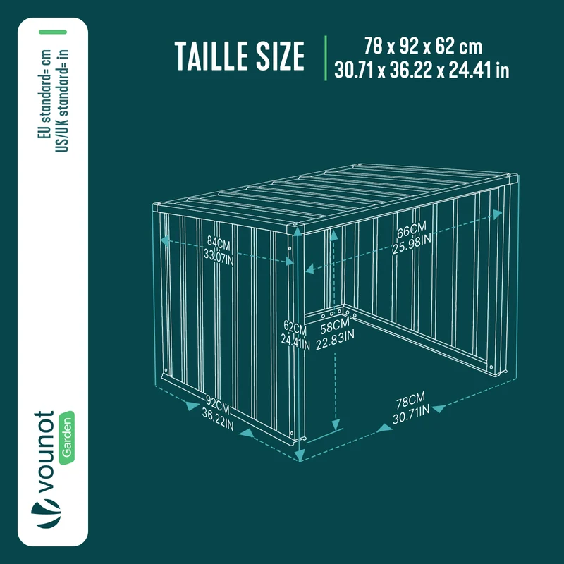 Abri robot tondeuse garage metal 78×92×62 cm vert