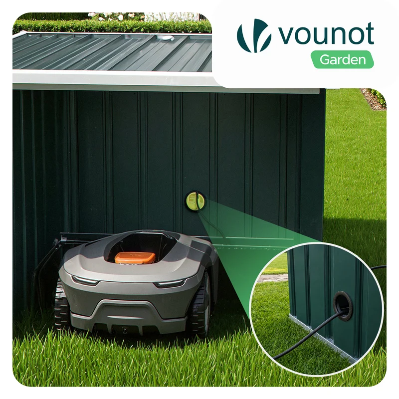 Abri robot tondeuse garage metal 78×92×62 cm vert