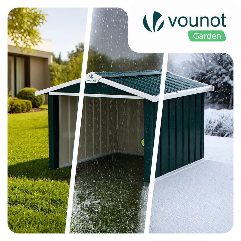 Abri robot tondeuse garage grand format metal 87x100x63.5 cm vert
