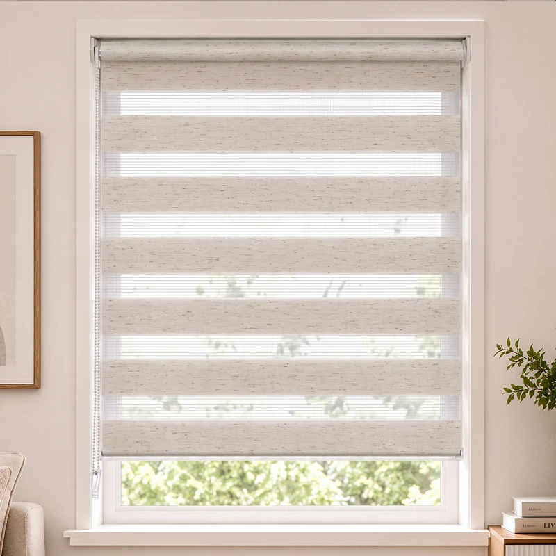 Store enrouleur jour nuit double 100x150cm Lin