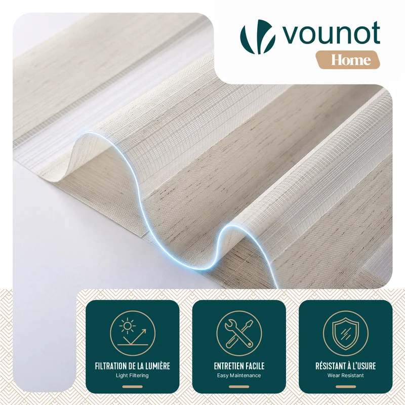 Store enrouleur jour nuit double 100x150cm Lin