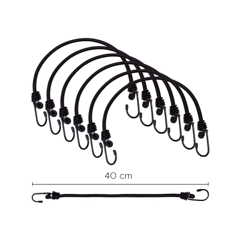 Lot de 6 tendeurs élastiques rapides