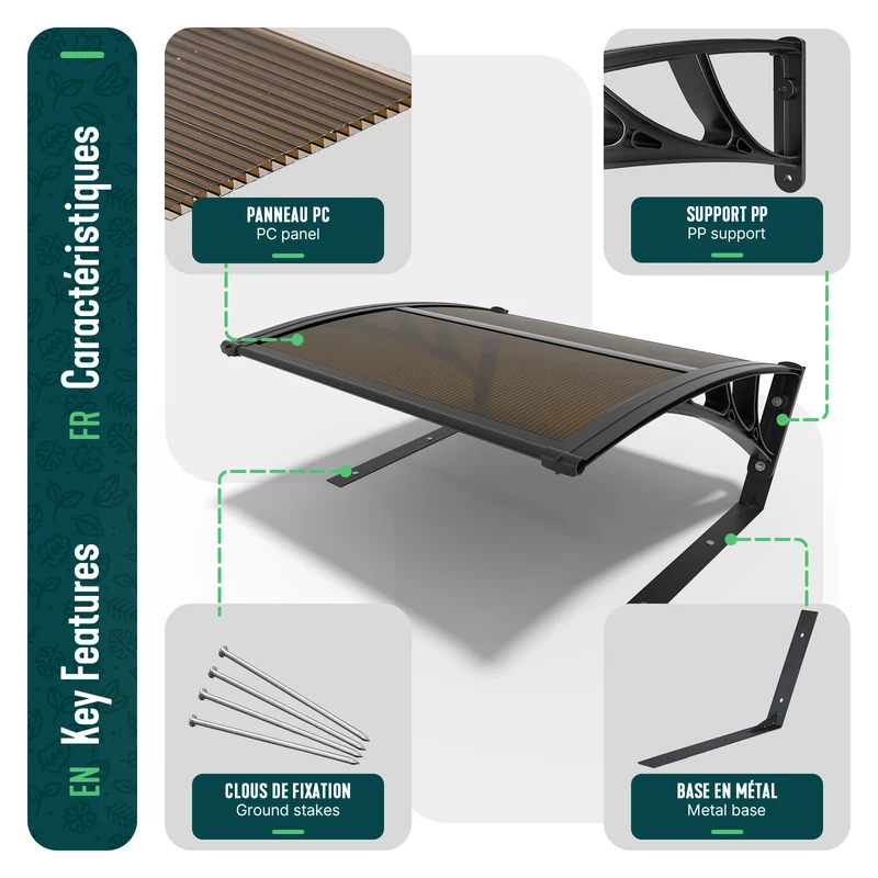 Garage de tondeuse robot Abri 82x80x46 cm Renfort Alu marron