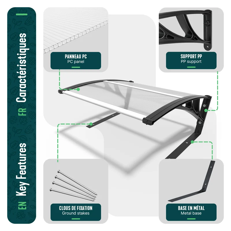 Garage de tondeuse robot Abri 82x80x46 cm Renfort Alu transparent