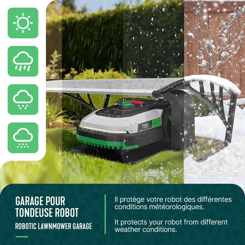 Garage de tondeuse robot Abri 105x80x46 cm transparent