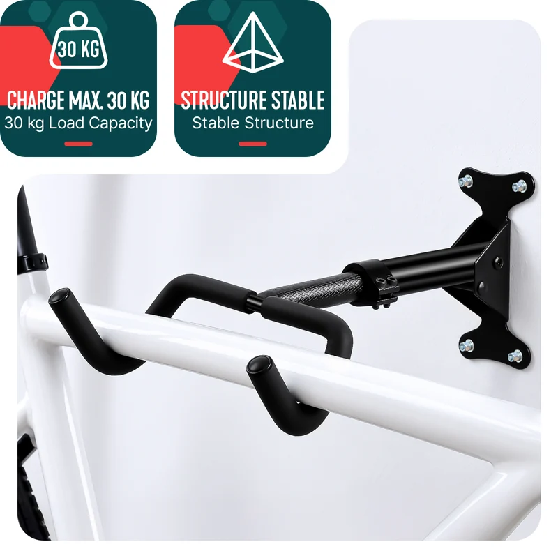 Support mural velo pliable et reglable metal noir