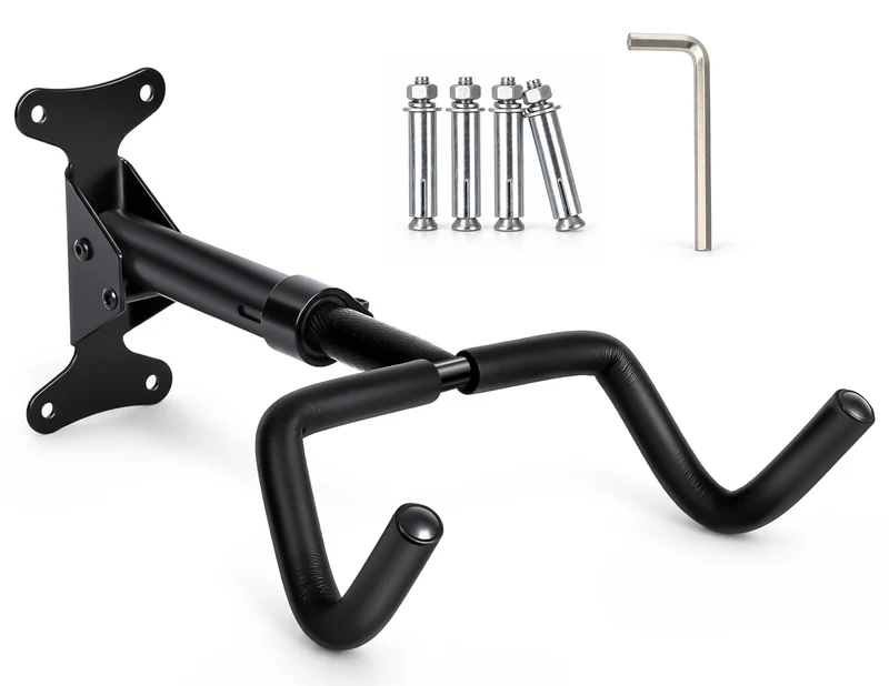 Support mural velo pliable et reglable metal noir