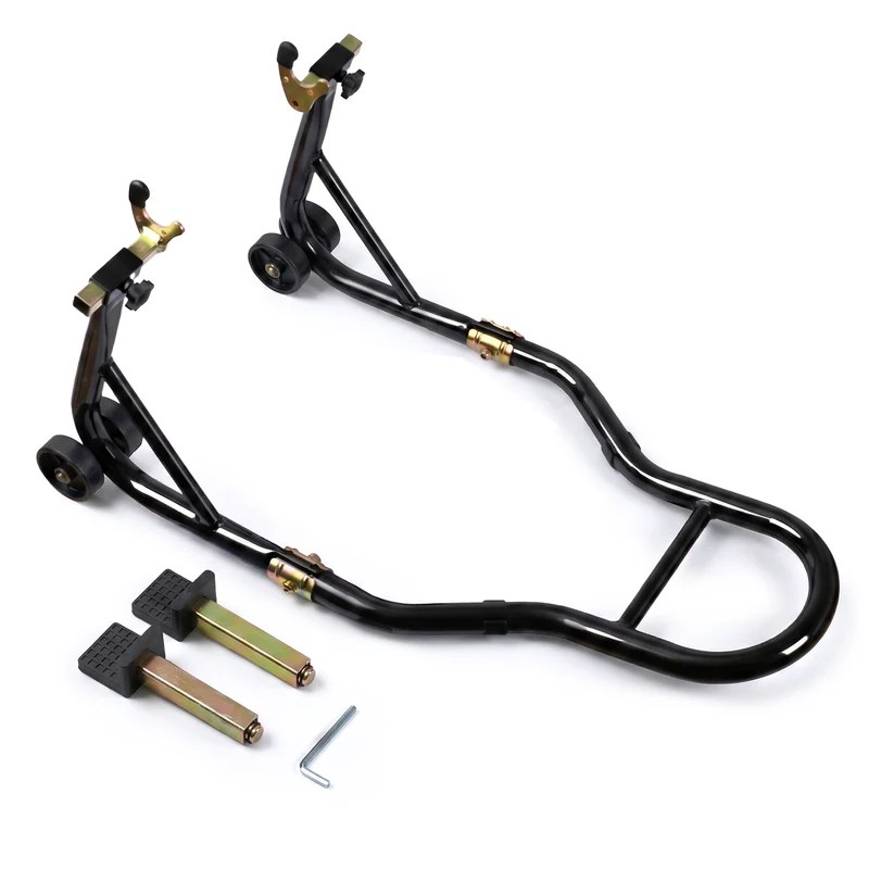 Bequille Moto roue arriere charge max 390 kg acier Noir