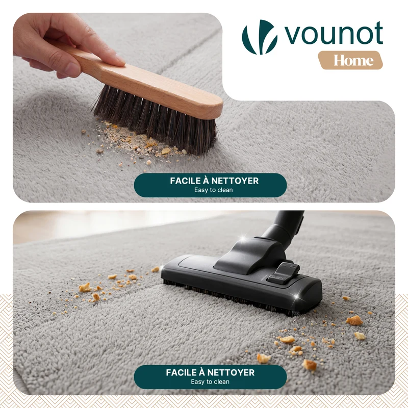 Tapis de salon poils ras doux antiderapant ф200cm uni gris