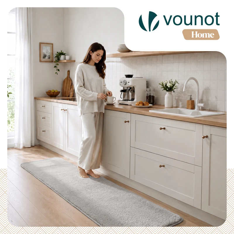 Tapis de salon poils ras doux antiderapant 60x180cm uni gris
