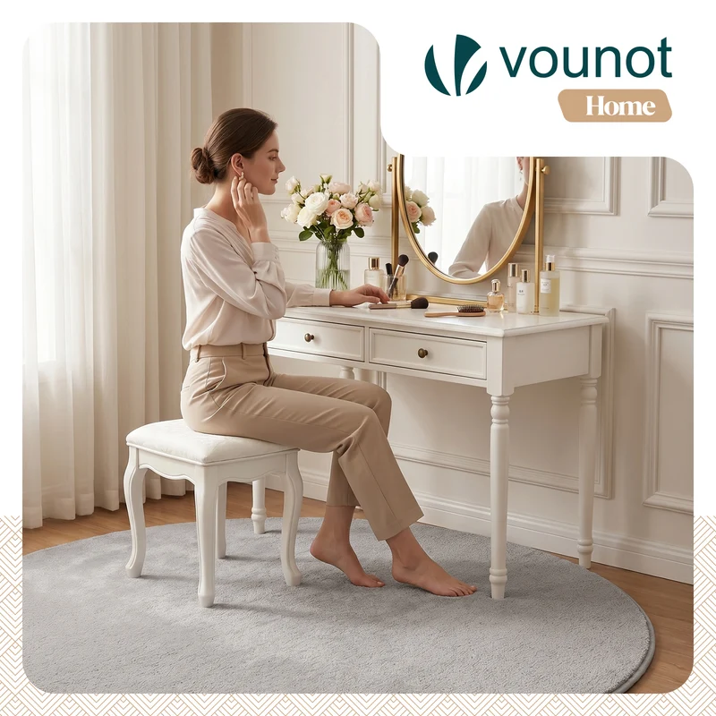 Tapis de salon poils ras doux antiderapant ф160cm uni gris