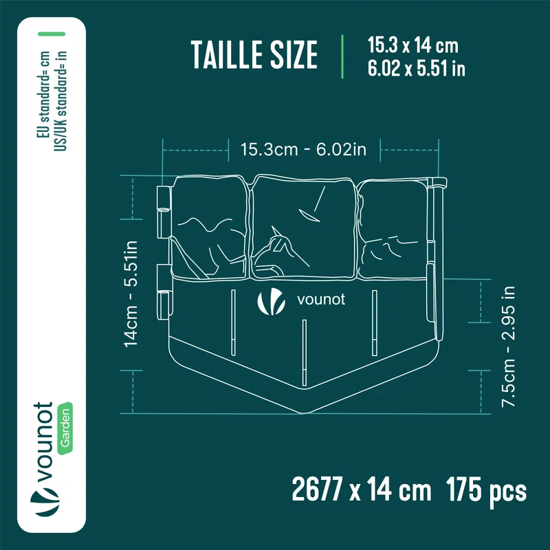 Lot de 175 pcs Bordure de jardin imitation pierre facile a installer 26.7m noir