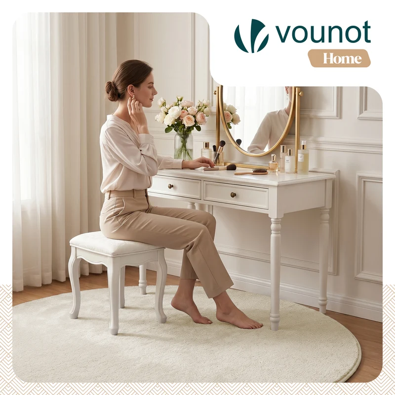 Tapis de salon poils ras doux antiderapant ф160cm uni beige