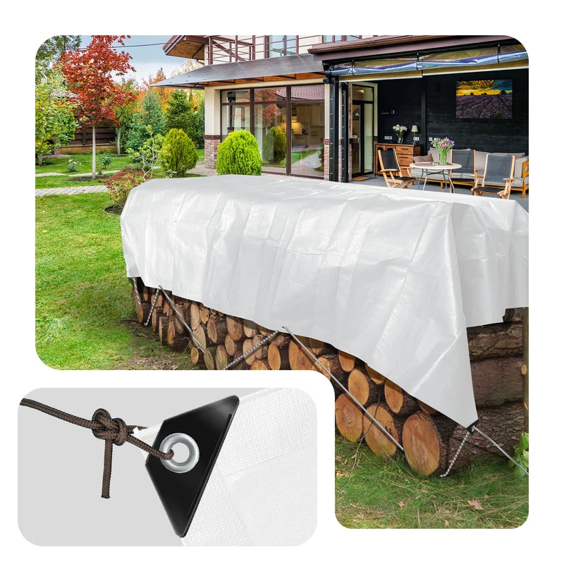 Bâche de Protection en Polyéthylène resistant et impermeable 180g/m² blanche 2x3m