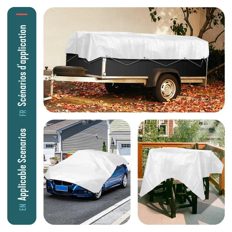 Bâche de Protection en Polyéthylène resistant et impermeable 180g/m² blanche 2x3m