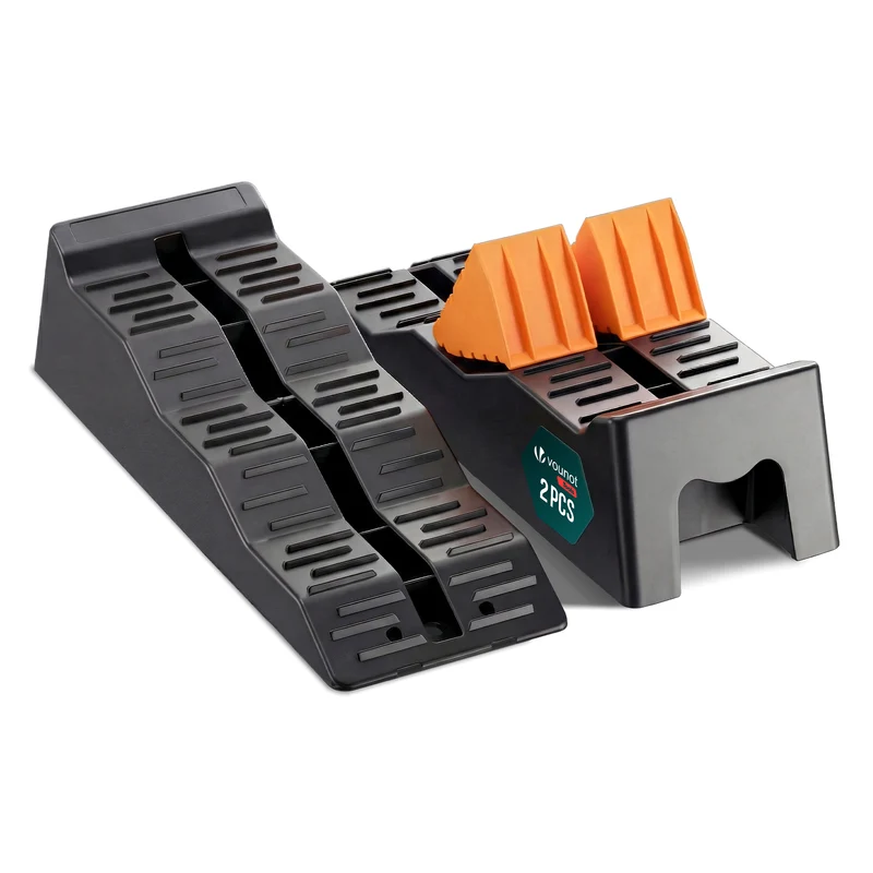 Lot 2 rampes nivellement voiture 5T cale d’acces PP 56x20x13cm noir