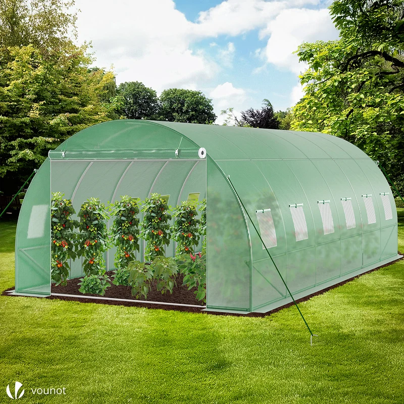 Grande Serre de jardin 18m2 en acier galvanisé - Taille : 6x3x2M